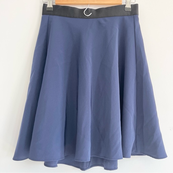 3.1 Phillip Lim for Target Navy Blue Flowy Skirt w Black Waist Lined Holiday 4 - Picture 3 of 6